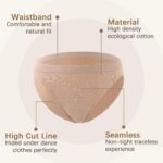 Suggest a better title and return a single title only without any other comments: iMucci Professional Girl Ballet Nude Dance Briefs Women - Beige Velvet Nylon Panty Gymnastics Shorts Underwear Under-Pants - Image 4