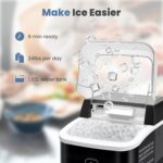 Dumos Nugget Ice Makers,Portable Ice Machine Countertop Ready in 6 Mins, 1.55L Water Tank, Self-Cleaning, for Office, Party, RV, Home, Black - Image 6