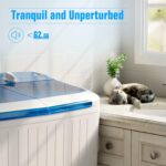 SUNCROWN Portable Washing Machine 16lbs, Compact Twin Tub Semi Automatic Washer, Energy-Saving Mini Laundry Combo with Extended Drain Hose & Pump for Apartments, Dorms, RV, (White & Blue) - Image 4