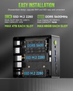 GMKtec K11 Gaming Mini PC, AMD Ryzen 9 8945HS(8C/16T, Up to 5.2GHz), 32GB DDR5 RAM 1TB Mini Desktop Computer, HDMI/Oculink/DisplayPort/USB4*2 HDMI 2.0 - Image 3