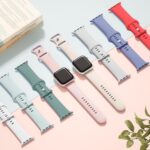 Sport Silicone Band Compatible with Apple Watch Bands 40mm 38mm 41mm 44mm 45mm 42mm 49mm Women Men,Soft Wristband Waterproof Replacement Sport Strap for iWatch Bands Series 9 8 7 6 5 4 3 2 1 SE Ultra - Image 3