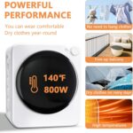 Portable Washer and Dryer Combo Set, 17 Lbs Full-Automatic Washing Machine and 1.8 Cu.Ft Portable Clothes Dryer, Compact Washer and Dryer with Stainless Steel Inner Tub, for Apt, Dorm, Home - Image 6