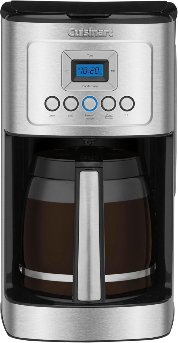 Cuisinart 14-Cup Coffee Maker, Programmable PerfecTemp Glass Carafe Coffee Machine with 1-4 Cup Setting, Brew Strength Control and Pause, Stainless Steel, DCC-3200NAS