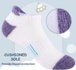 Suggest a better title and return a single title only without any other comments: Comfoex Girls Socks Ankle Athletic Socks For Kids 4-6 6-8 8-10 Years Old Short Socks With Cushioned Sole 8 Pairs - Image 4