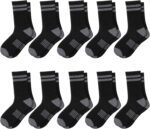 Comfoex 10 Pairs Boys Crew Long Athletic Socks for 4-6 6-8 8-10 Years Old Kids Calf Sports Half Cushioned - Image 7