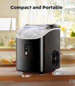Nugget Ice Maker Countertop, Silonn Chewable Pellet Ice Machine with Self-Cleanin Function, 33lbs/24H Portable Ice Makers for Home Kitchen Officce, Black - Image 7