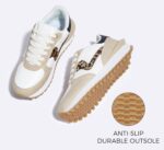 LUCKY STEP Women's Platform Fashion Sneakers Tennis Retro Walking Casual Trainers Stylish Durable Deluxe Skate Running Shoes - Image 3