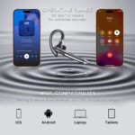 Bluetooth Headset V6.1,100 Hrs Talk Time Single-Ear Earbud,CVC8.0 Noise Cancelling Earpiece,Wireless Headset with Mic for Work,Driving Headphone for Android,iOS,Laptop,Office,Truck Driver - Image 6