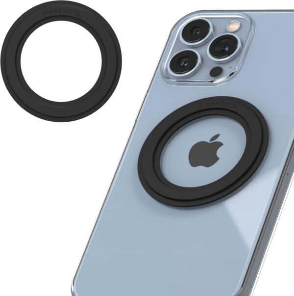 SleekStrip Mag Ring MagSafe Magnetic Ring Adapter for iPhone Android Kindle Strong Adhesive MagSafe Sticker for Phone Case Back of Phone Magnetic Converter Kit Accessory