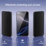 Ailun 3 Pack Privacy Screen Protector for iPhone 16 Pro Max [6.9 inch]+ 3 Pack Camera Lens Protector,Dynamic Island Compatible,Anti Spy Tempered Glass[9H Hardness][Not for iPhone 16e/16/16Pro/16Plus] - Image 2