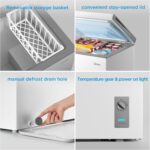 Midea MERC05C4BAWW Chest Freezer, 5.1 Cubic Feet Freezer With Removable Basket, Interior LED Light, Adjustable Temperature, For Kitchen Apartment Office, White - Image 7