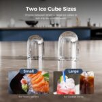 Ice Makers Countertop,26Lbs/24H,9 Cubes in 6 Mins,Portable Ice Maker Machine with Self-Cleaning,2 Sizes of Bullet Ice,Perfect for Home Kitchen(Black) - Image 4