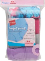 Suggest a better title and return a single title only without any other comments: Hanes girls Period Underwear Boxer Briefs, Comfort Period Boxer Brief Panties for Girls, Moderate Protection - Image 2