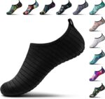 SEEKWAY Water Shoes Women Men Adult Quick-Dry Aqua Socks Barefoot Non Slip for Beach Swim River Pool Lake surf Black SK002(U)