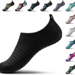 SEEKWAY Water Shoes Women Men Adult Quick-Dry Aqua Socks Barefoot Non Slip for Beach Swim River Pool Lake surf Black SK002(U)