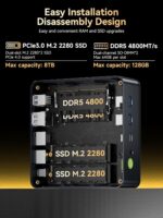 GMKtec M6 Ultra Gaming Mini PC Ryzen 7640HS (Upgraded 6600H/ 6800H), 32GB RAM DDR5 512GB SSD Dual NIC LAN 2.5GbE Desktop Computers Office Home, Triple 4K Display, WiFi 6, USB4, BT 5.2, DP, HDMI 2.0 - Image 6