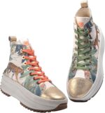 JATAREA Women's Fashion Sneakers – Genuine Leather Casual Shoes, Comfortable Cushioned Insole, Stylish Lifestyle, Lightweight & Durable Travel Sneakers