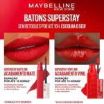 Maybelline Super Stay Vinyl Ink Longwear No-Budge Liquid Lipcolor Makeup, Highly Pigmented Color and Instant Shine, Lippy, Cranberry Red Lipstick, 0.14 fl oz, 1 Count - Image 7