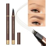 2 Pack Eyebrow Pen, Waterproof Microblading Eyebrow Pencil, 4 Tip Precise Eye Brow Makeup Pen for Women to Effortlessly Create Hair Like Natural Brows, Non Dry Out and Last All Day (Light Brown) - Image 3