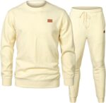 JMIERR Men's 2 Piece Outfits Knit Jacquard Pullover Sweatshirt Tracksuit & Joggers Sweatpants Sweatsuit Sets with Pockets