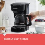 BLACK+DECKER 12-Cup Coffee Maker with Easy On/Off Switch, Easy Pour, Non-Drip Carafe with Removable Filter Basket, Vortex Technology, Black - Image 6