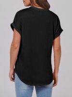 ANRABESS Womens Short Sleeve Henley Tops V Neck Dressy Casual Blouses Summer Trendy Tee Shirts 2026 Vacation Fashion Clothes - Image 5