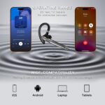 Bluetooth Earpiece V6.1,Wireless Handsfree Headset with Mic,CVC8.0 Noise Cancelling Headset,100 Hrs Talk Time Driving Headset for Android, iOS,Laptop,Office,Truck Driver,Crystal Black - Image 7