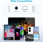 HEIBAS Bluetooth Headset, Wireless Bluetooth Earpiece with 500mAh Charging Case 72 Hours Talking Time Built-in Microphone for iOS Android Cell Phone, V5.1 Hand-Free Headphones for Trucker, Office - Image 7