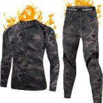 Muezna Men's Thermal Top and Bottom Set Underwear Long Johns Base Layer with Soft Fleece Lined