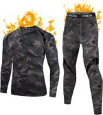 Muezna Men's Thermal Top and Bottom Set Underwear Long Johns Base Layer with Soft Fleece Lined