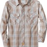 Dubinik Pearl Snap Shirts for Men - Long Sleeve Western Vintage Plaid Shirts