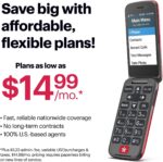 LIVELY Jitterbug Flip2 - Flip Cell Phone for Seniors - Not Compatible with Other Wireless Carriers - Must Be Activated Phone Plan - No SIM Needed - Red Flip Phone - Image 6