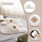 Fuzzy Open Toe Slippers for Women Indoor and Outdoor with Memory Foam Cozy Cross Band Women's Slipper Cute Soft House Shoes Slip On Gifts for Womens Mom Her Ladies Bridesmaid - Image 4