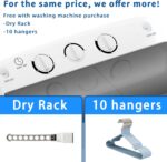 Portable Twin Tub 18lbs Washing Machine with Drying Rack and 10 Hangers, 11lbs Washer Mini Compact Laundry Machine with 7lbs Spinner, Semi-automatic Washer Combo for Dorms, Apartment - Image 2