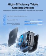 KAMRUI Mini PC E3B 11 Pro AMD Ryzen V2748 (Beat R7 5825U/R5 6650H/R5 7430U, up to 4.3GHz), Mini Desktop Computer 16GB DDR4 512GB SSD, Radeon Vega 7 Graphics Triple 4K Display/Dual LAN/WiFi6/BT5 - Image 7