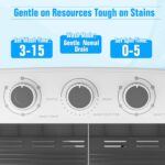Pataku Portable Washing Machine, 17.6 Lbs Compact Mini Washer and Dryer Combo,Twin Tub Laundry Washer with Spin Cycle, Soaking Function Ideal for Apartment, Dorms, RVs Camping, Grey - Image 4