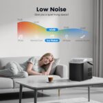 Sweetcrispy Countertop Ice Maker Machine, Portable Self-Cleaning Ice Machine with Ice Scoop, Basket and Handle, 9 Cubes in 6 Mins, 26.5lbs/24Hrs, 2 Sizes of Bullet Ice for Home Kitchen, Coal Black - Image 4