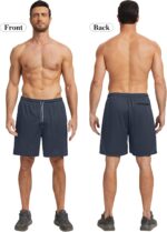 HOPLYNN 5 Pack Mens 2 in 1 Running Shorts with Liner, Quick Dry Workout Training Gym Athletic Sport Shorts with Pockets - Image 2