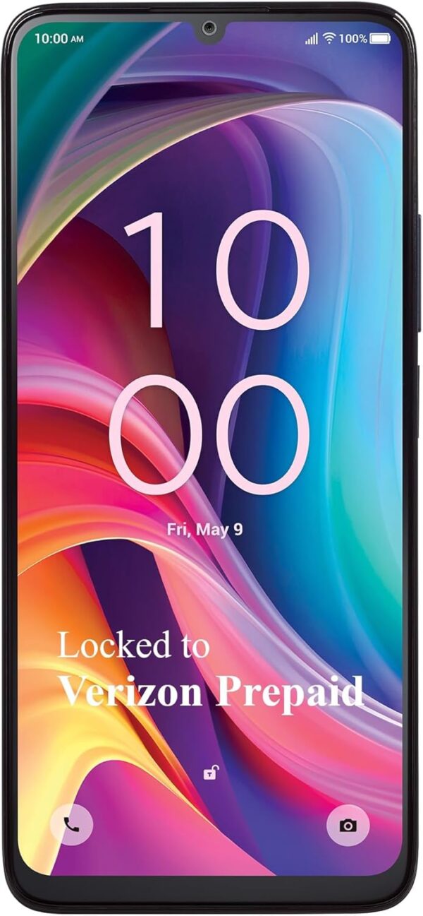 Verizon Prepaid Alcatel T513 5G Smartphone, 64GB, 6.75" HD+ Display, 13MP Dual Camera, 5010mAh Long-Lasting Battery, Android - Locked to Verizon - Space Gray (NOT Compatible with VERIZON Post Paid)