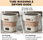 portable washing machine15L with Spin Basket – Small Washer portable for Underwear, Delicate Clothes, and Light Laundry – Ideal for Apartments, Dorms, Hotels, and Camping. - Image 2