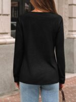 AUTOMET Long Sleeve Shirts for Women Tops V Neck Casual Top Comfortable Shirt Soft Basic Tees Women Blouses - Image 4