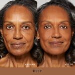 Suggest a better title and return a single title only without any other comments: LAURA GELLER NEW YORK Baked Double Take Powder Foundation - Deep - Buildable Medium to Full Coverage - Matte Finish - Image 3