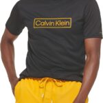 Calvin Klein Mens Light Weight Quick Dry Short Sleeve 40+ UPF Protection