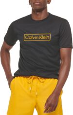 Calvin Klein Mens Light Weight Quick Dry Short Sleeve 40+ UPF Protection