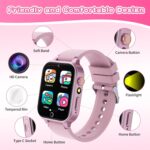 Kids Smart Watch Gift for Girls Age 5-12, 39 Games HD Touch Screen Watches with Video Camera Music Player Pedometer Flashlight 12/24 hr Educational Toys Birthday Gifts for Girls Ages 7 8 9 10 - Image 7
