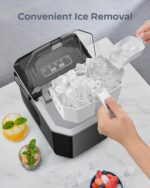 Silonn Ice Maker Countertop, Portable Ice Machine with Carry Handle, Self-Cleaning Ice Makers with Basket and Scoop, 9 Cubes in 6 Mins, 26 lbs per Day, Ideal for Home, Kitchen, Camping, RV - Image 3