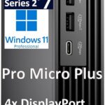 Dell Pro Micro Plus Desktop Computers (Next Gen OptiPlex 7000 MFF) Mini AI PC, Intel 20-Core Ultra 7 265, 32GB DDR5 RAM, 1TB PCIe SSD, WiFi 6, Bluetooth, 4 DisplayPort + 2 Type-C, Windows 11 Pro