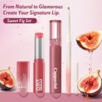 3PCS Lip Combo Set - Matte Lip Liner Pencil + Hydrating Tinted Lip Balm + Juicy Lip Gloss Tint, Non-Sticky, Long-Lasting, High Pigment Lip Makeup Kit (Sweet Fig Set) - Image 9