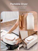 Portable Clothes Dryers, Mini Laundry Dryers with Timer Function & Dry Bag, Easy to Use Multiple Compact Dryer for Clothes, for Travel, Apartment, RV, Dorm, for Light Clothes, Underwear, Baby Clothe - Image 7