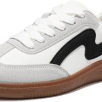 IDIFU Womens Casual Sneakers Comfortable Cute Casual Tennis Shoes Non Slip Memory Foam Lightweight Fashion Retro Sneakers